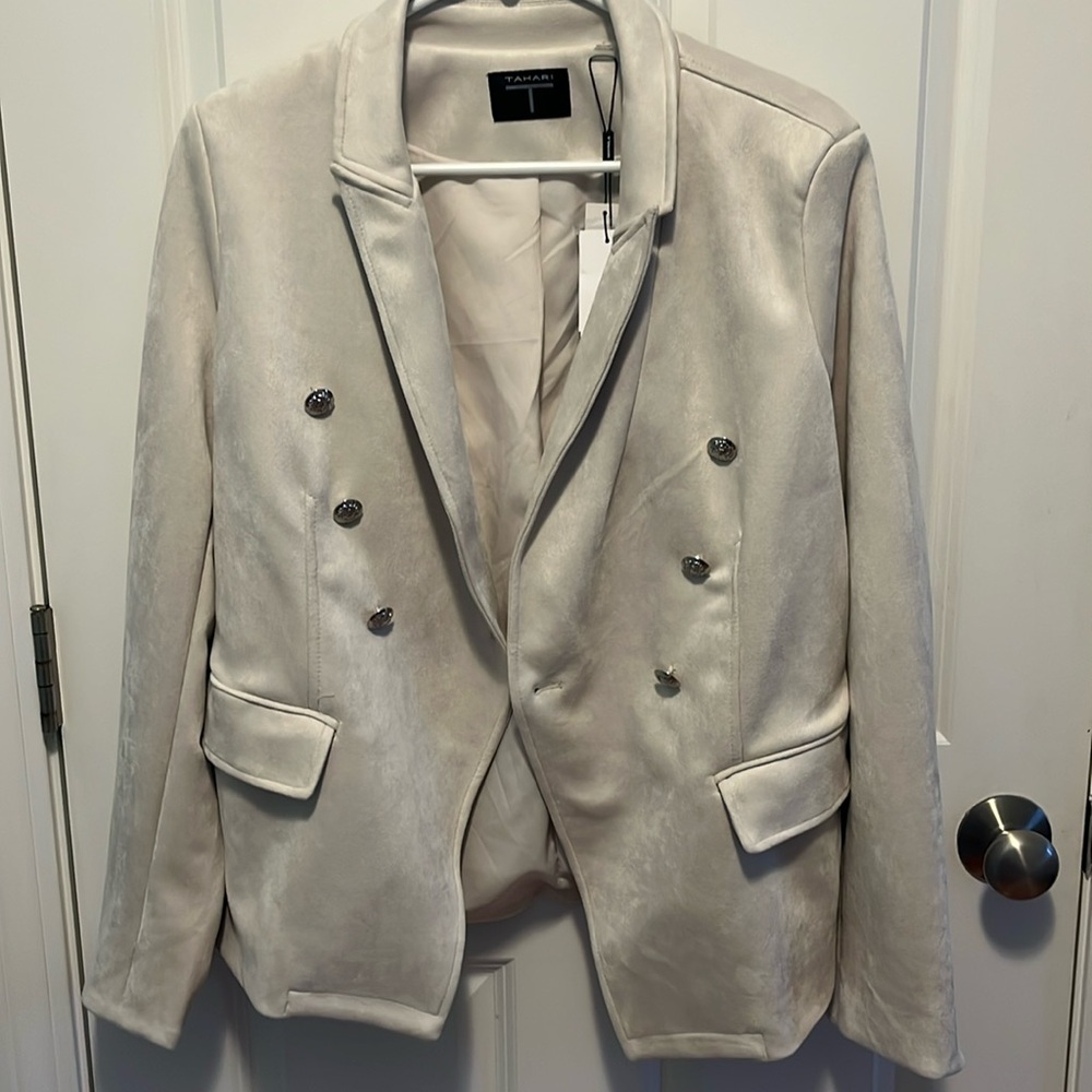 Tahari soft suede jacket